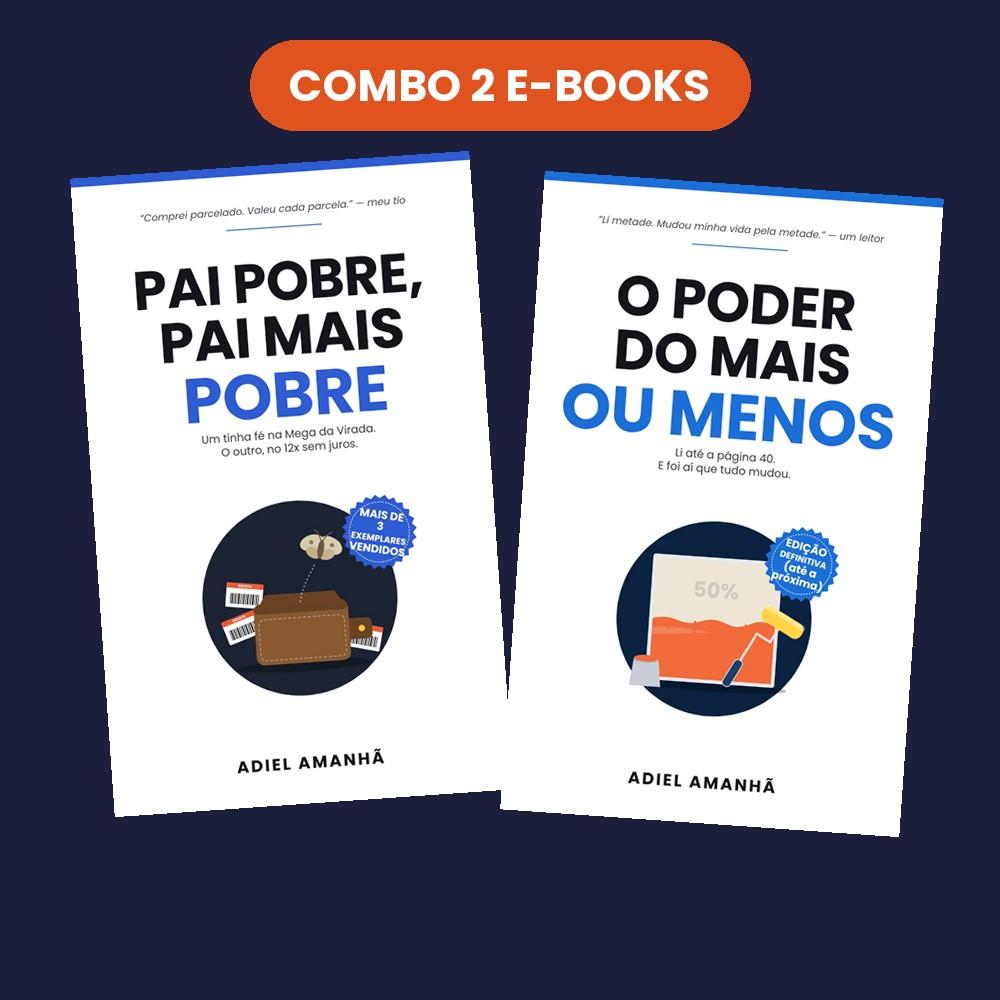 Capa do livro Combo: Pai Pobre, Pai Mais Pobre + O Poder do Mais ou Menos, de Adiel Amanhã